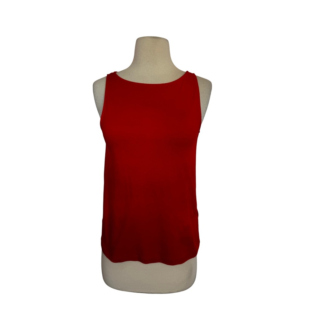 COS Womens Orange Cotton Sleeveless Boat Neck Tank Top Size XS